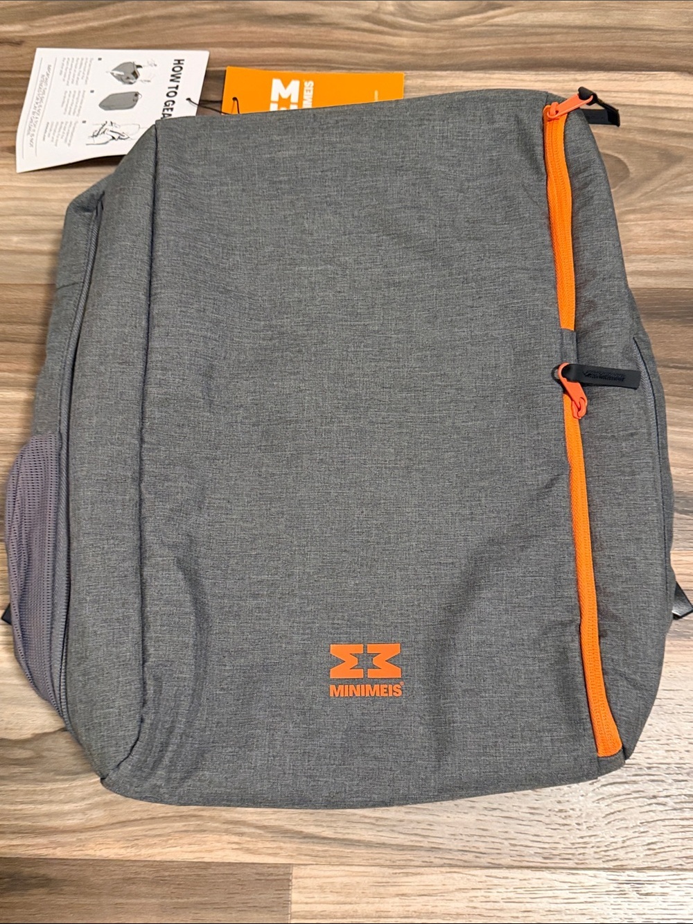 MiniMeis G4 Baby Backpack Gray Orange Size Adjustable Buckle Closure Hiking